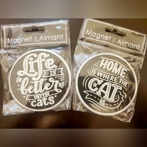 Pet cat feline lover Refrigerator Magnets Set Of 2 Animal Kitchen home decor